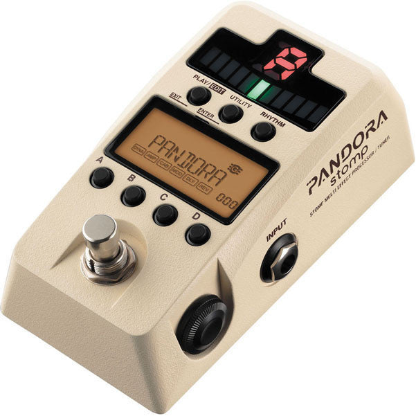 korg effect pedals korg pandora stomp multi-effect processor and tuner (ivory)