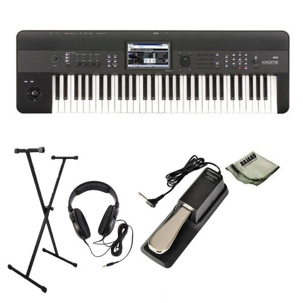 korg keyboard bundles korg krome 61-key synthesizer workstation pro bundle