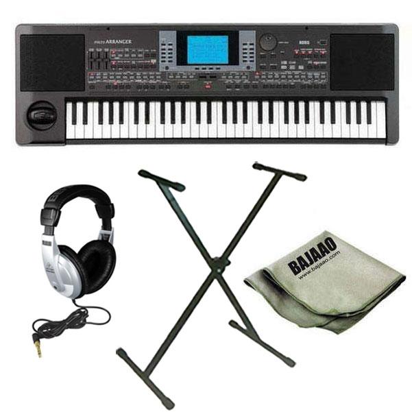 korg keyboard bundles korg micro-arranger mar-1 arranger keyboard with stand, polishing cloth and headphones