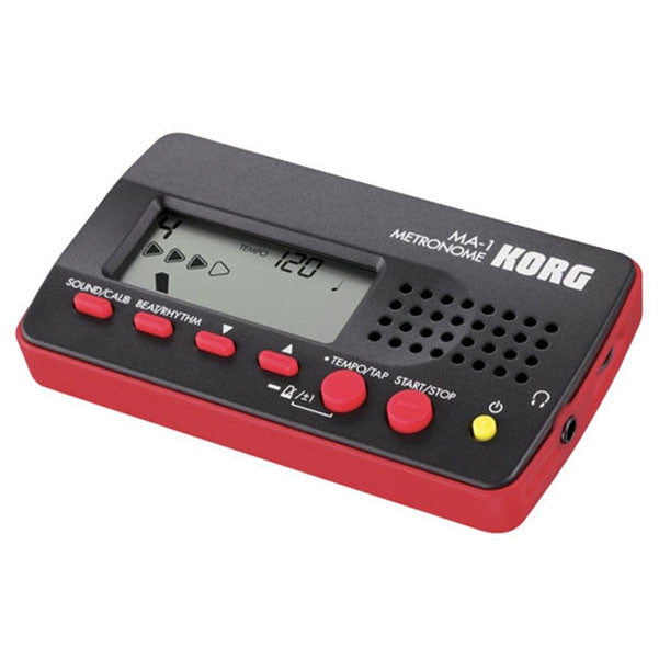 korg metronomes korg ma-1 digital metronome - black red