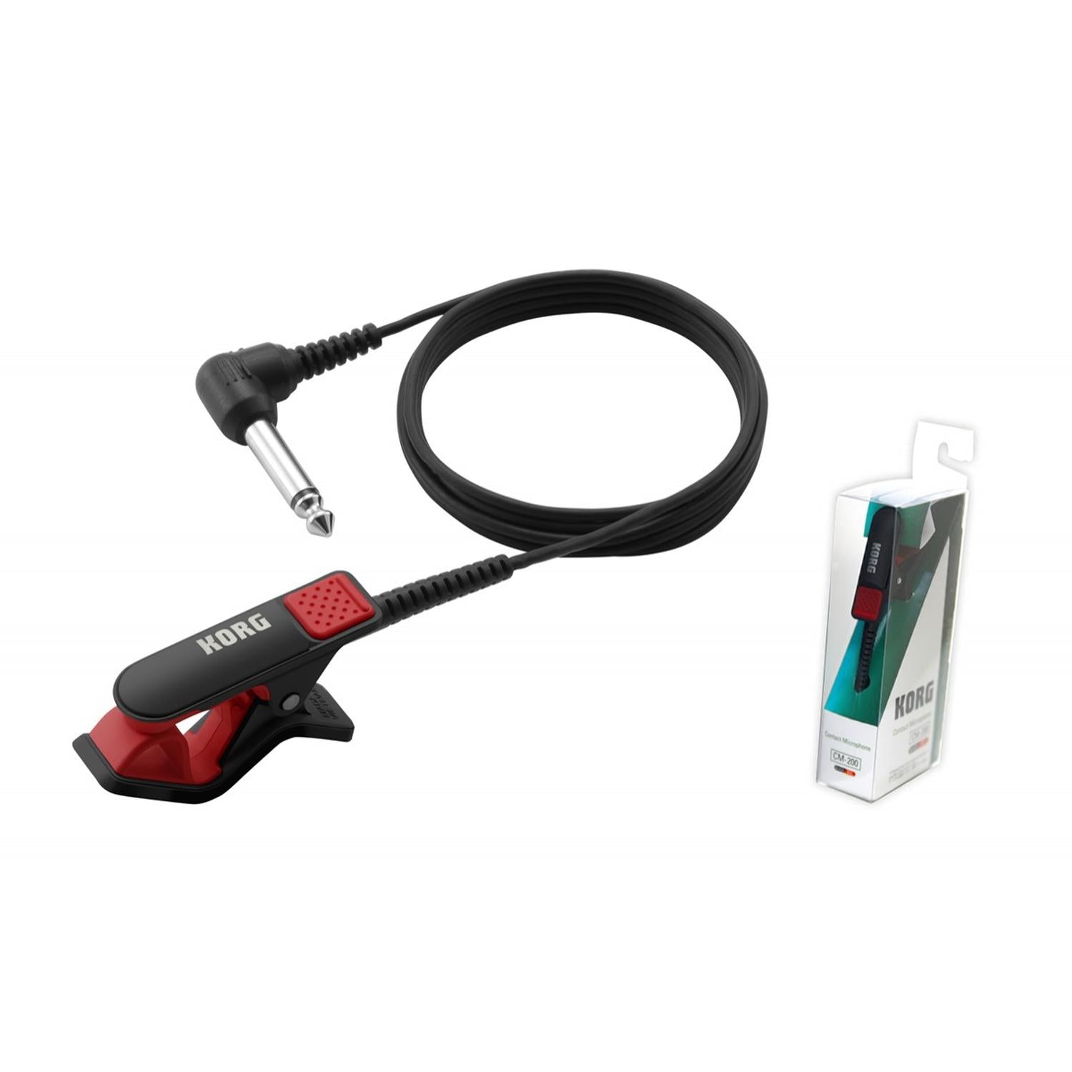Korg Tuners Black Red Korg CM-200 Clip On Contact Microphone