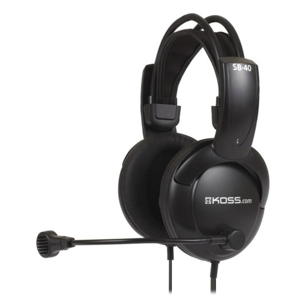 koss gaming headphones koss sb40 full-size gaming headset with noise-canceling microphone