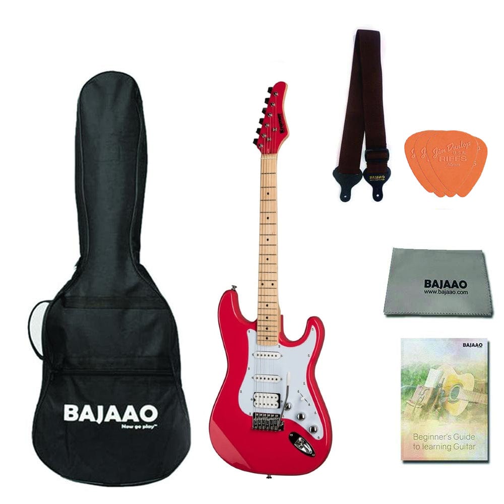 kramer electric guitars bundles ruby red kramer focus vt-211s 6-strings electric guitar with gigbag, straps, cloth, picks & ebook