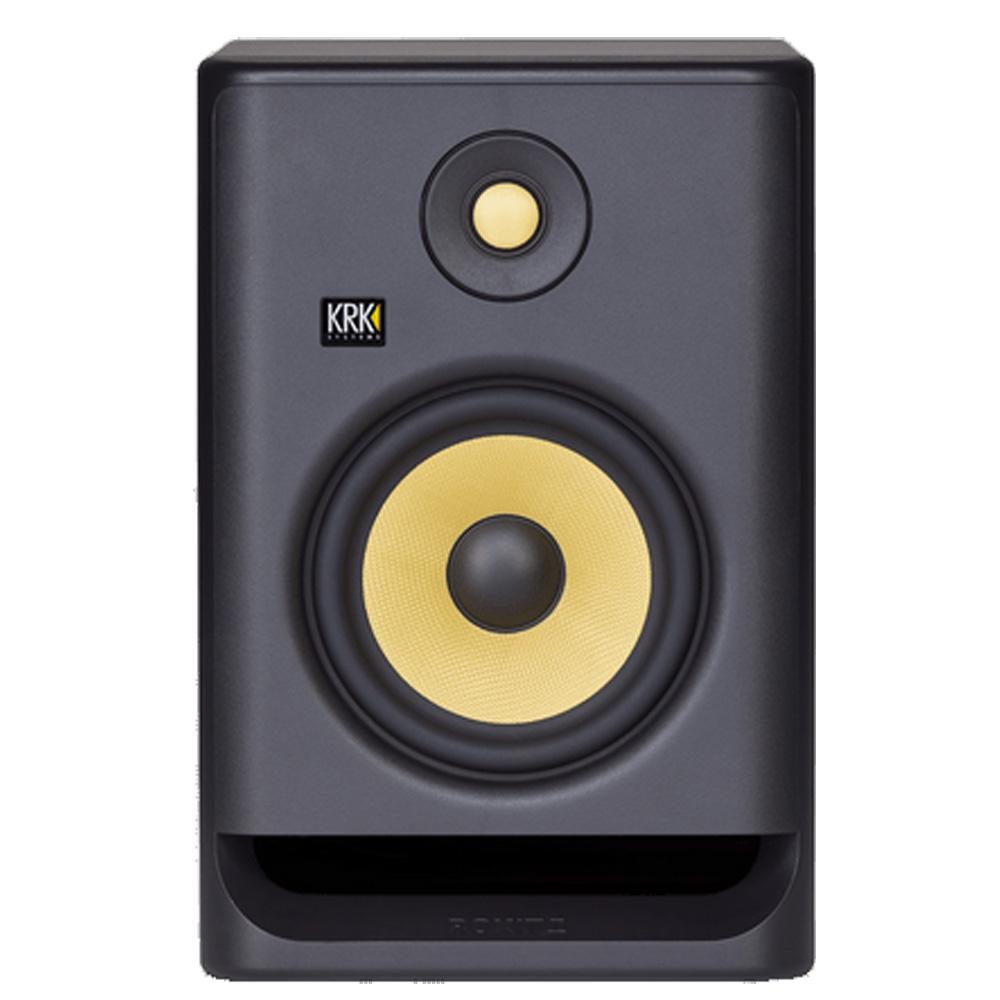 krk monitor speaker bundles krk rokit 7 g4 7inch powered studio monitor speaker with controller, isolation pad, cables and ebook - single unit