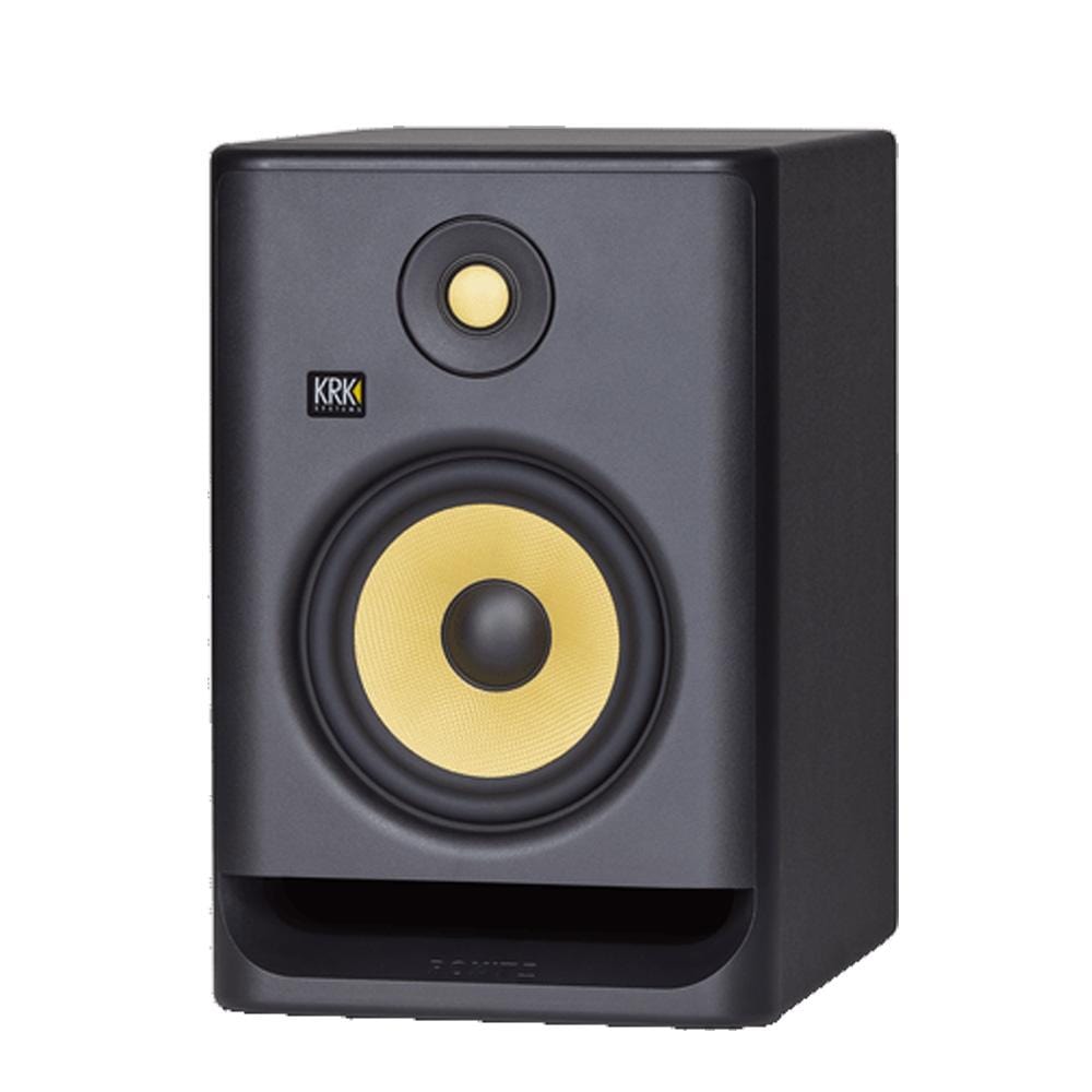 krk monitor speaker bundles krk rokit 7 g4 7inch powered studio monitor speaker with controller, isolation pad, cables and ebook - single unit
