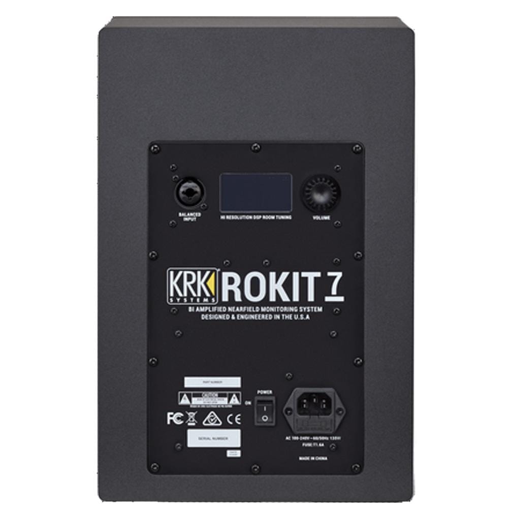 krk monitor speaker bundles krk rokit 7 g4 7inch powered studio monitor speaker with controller, isolation pad, cables and ebook - single unit