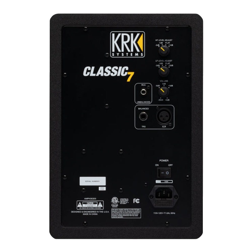 krk monitor speakers krk classic 7 active 2-way professional studio monitor - single - black