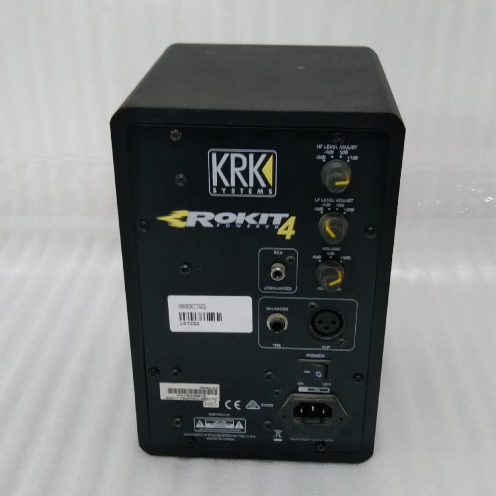 krk monitor speakers krk rokit 4 g3 powered studio monitor speaker - open box b stock