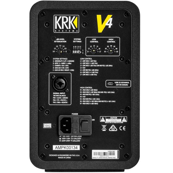 krk monitor speakers krk systems v4s4 4-inch nearfield active studio monitor - single