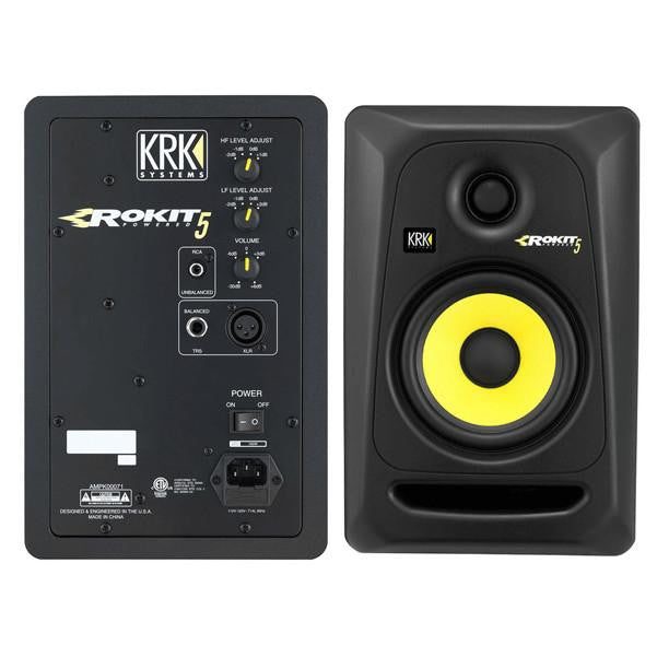 krk monitor speakers studio monitor speakers, krk rokit 5 g3, 2-way powered #quantity_single