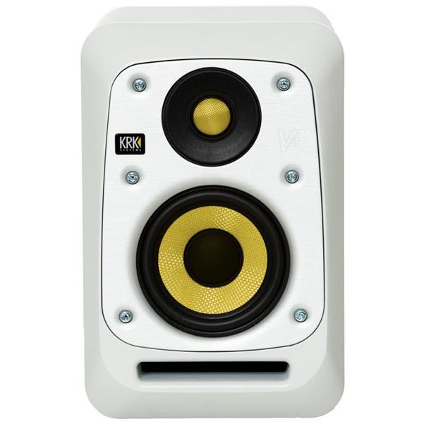 krk monitor speakers white noise krk systems v4s4 4-inch nearfield active studio monitor - single #color_white-noise