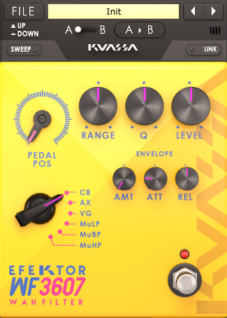 KUASSA Virtual Processors Kuassa Efektor WF3607 Wah Filter