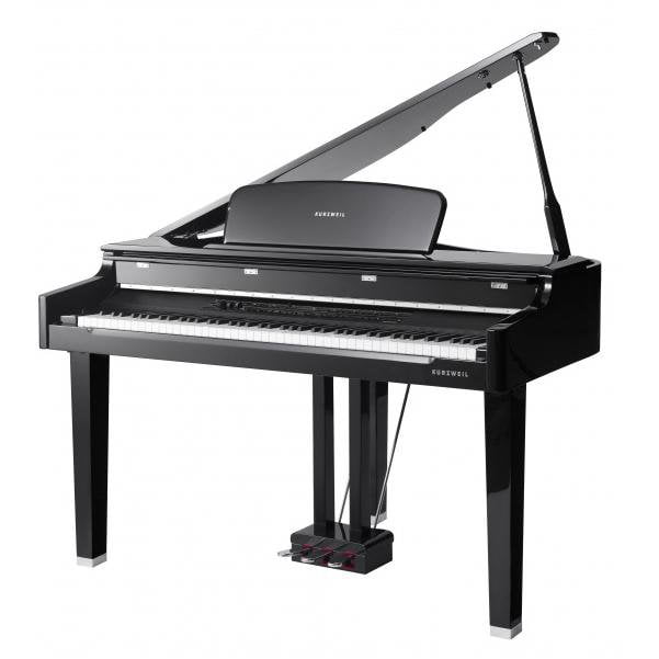 kurzweil digital pianos kurzweil mpg200 88-key grand digital piano - ebony polish