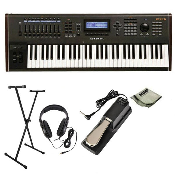 Kurzweil Keyboard Bundles Kurzweil PC3K6 61-Key Synthesizer Workstation Pro Bundle