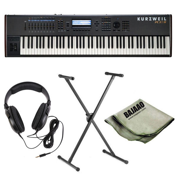 kurzweil keyboard bundles kurzweil pc3k8 88-key synthesizer workstation deluxe bundle