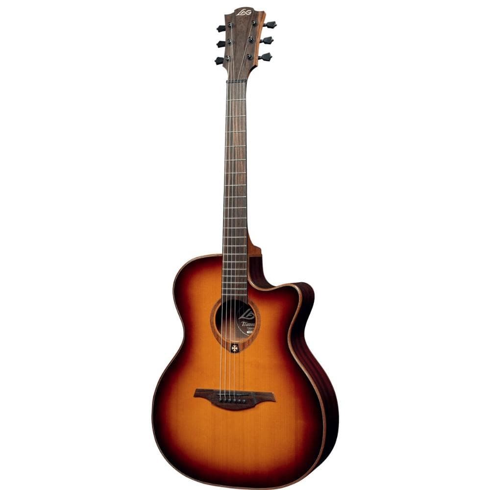 lag guitars electro acoustic guitars lag guitars tramontane t100ace auditorium acoustic-electric guitar