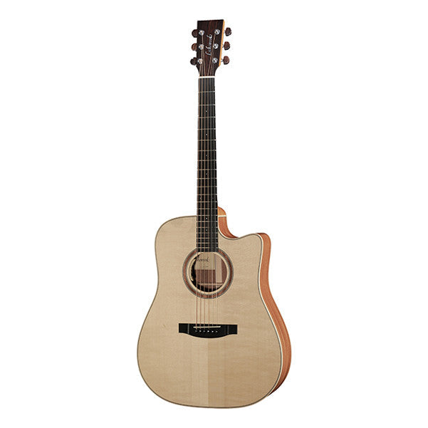 lakewood electro acoustic guitars lakewood d-14 cp dreadnought cutaway electro acoustic guitar - natural open pore satin