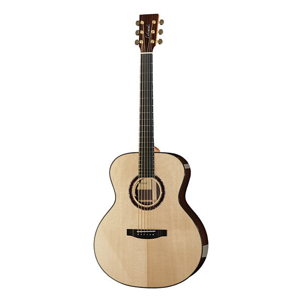 lakewood electro acoustic guitars lakewood j-32 baritone dreadnought electro acoustic guitar - natural high gloss