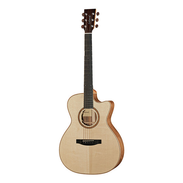 lakewood electro acoustic guitars lakewood m-18 cp cutaway electro acoustic guitar - natural open pore semi-matte