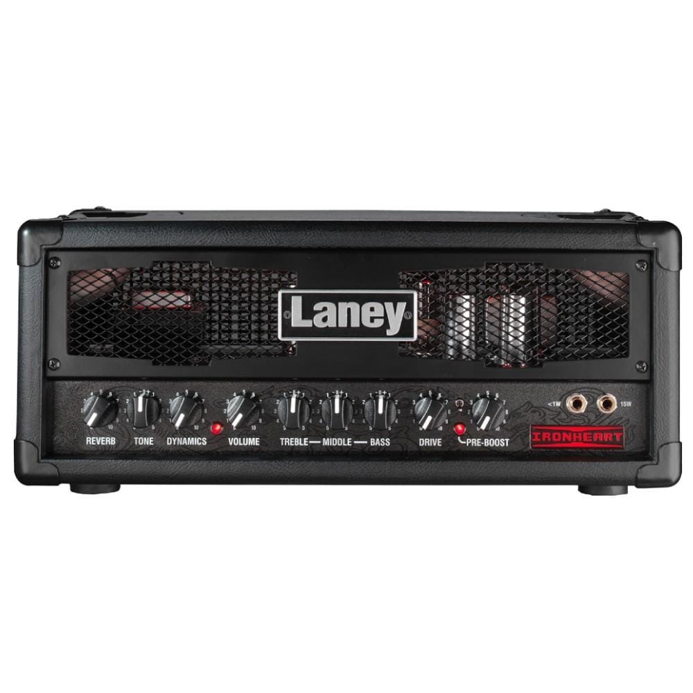 laney guitar amplifiers laney irt15h 2 guitar amp head ironheart tube head wooden head cabinet - 15w