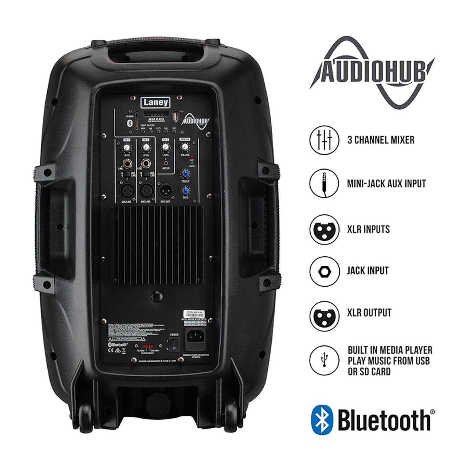 Laney Live Sound Processors Laney AH112 G2 800W Active Audio Hub Venue Portable Loudspeaker