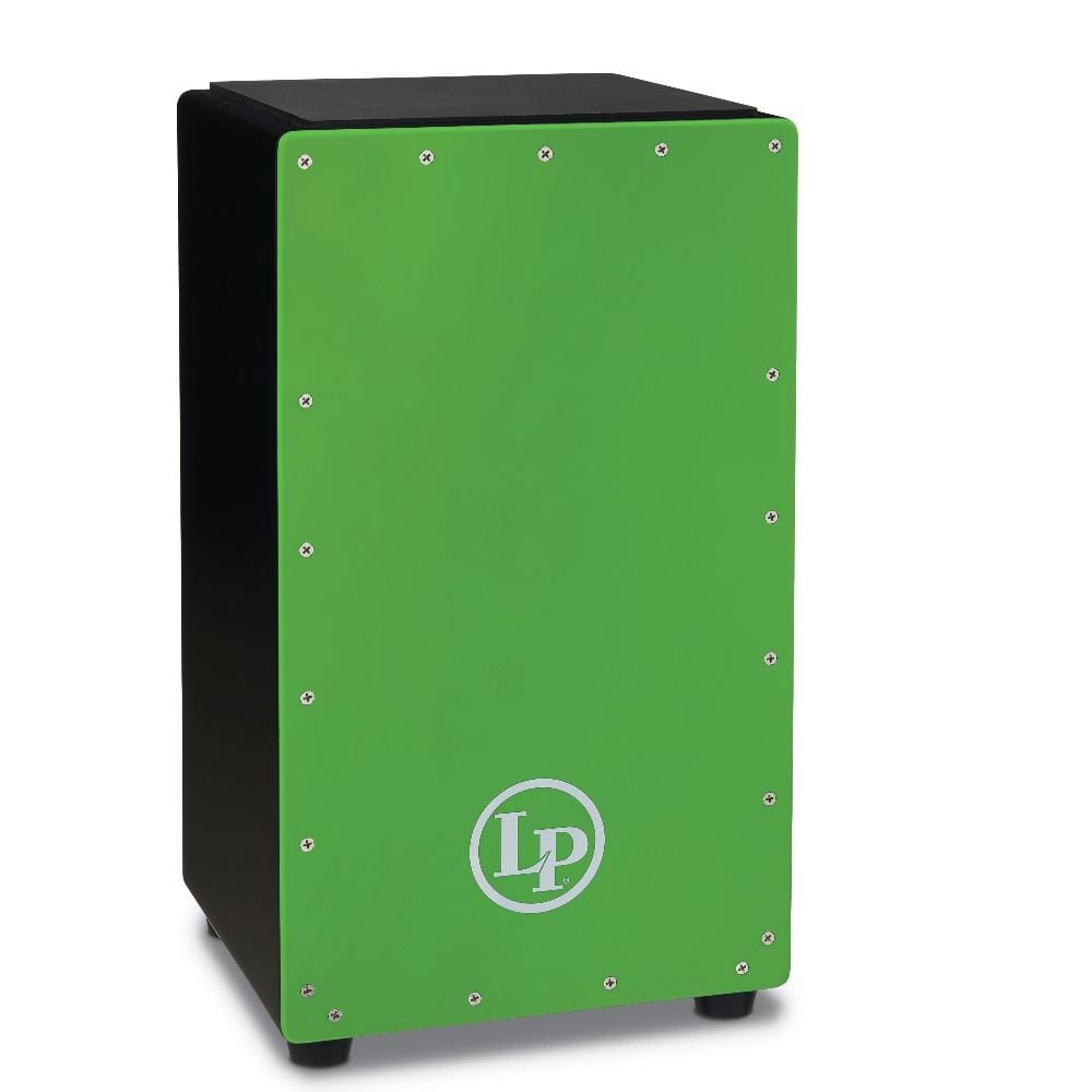 latin percussion cajons green latin percussion lp1425 prism snare cajon with padded seat #color_green