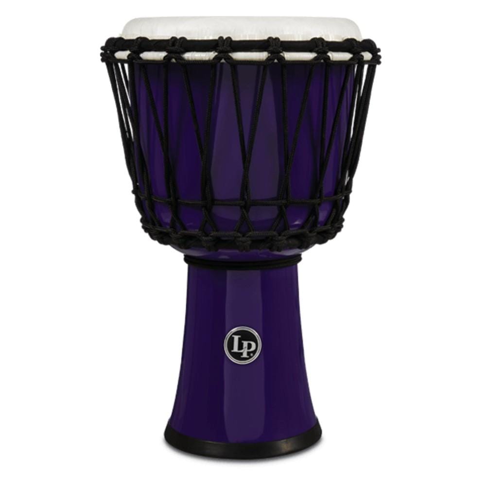 latin percussion djembes purple latin percussion lp1607 7 inch rope tuned circle djembe with perfect pitch head #color_purple