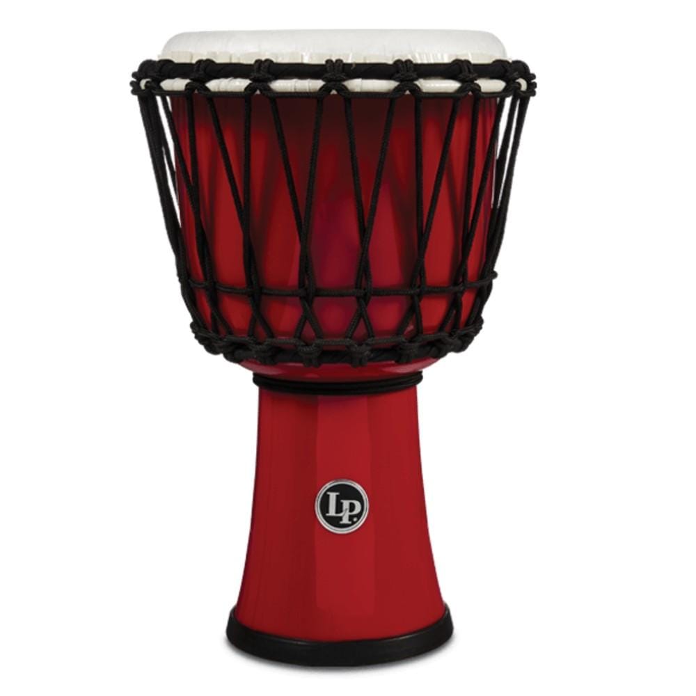 latin percussion djembes red latin percussion lp1607 7 inch rope tuned circle djembe with perfect pitch head #color_red