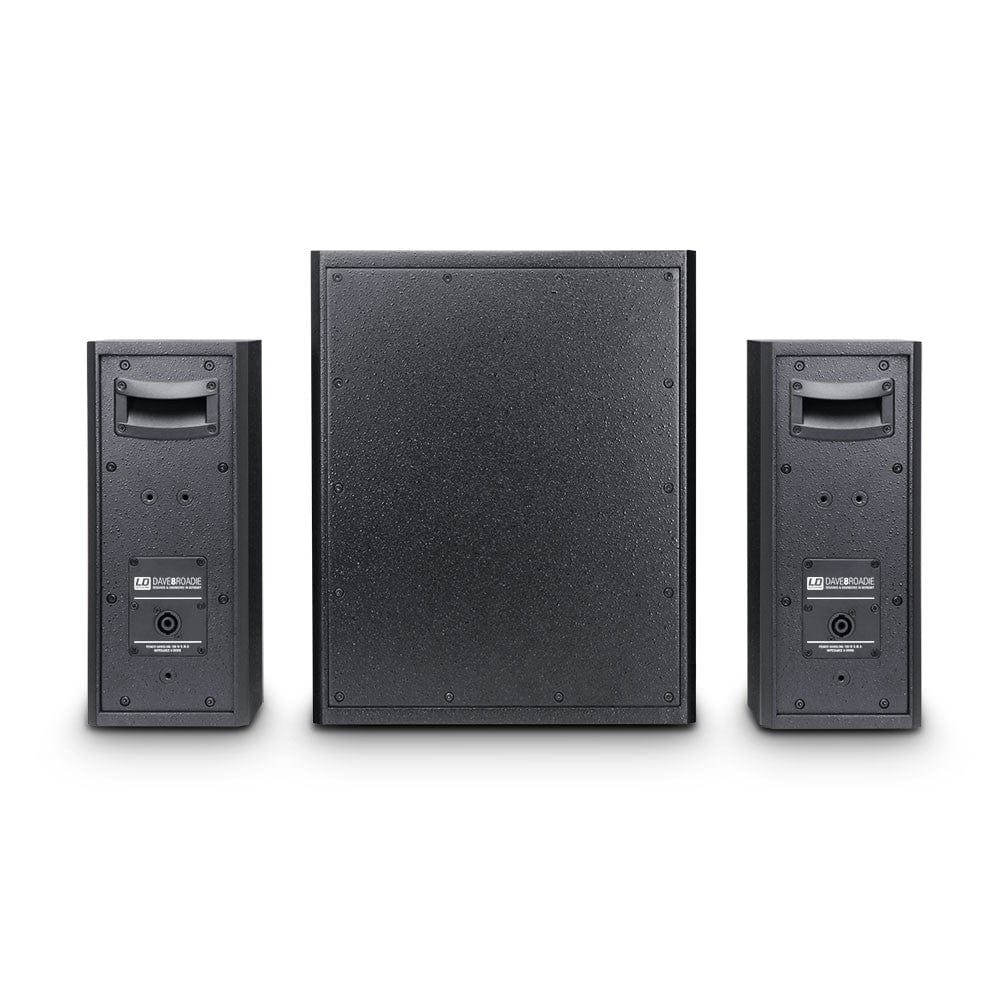 ld systems active pa speakers black ld systems dave 8 roadie portable active pa system with 3-channel mixer