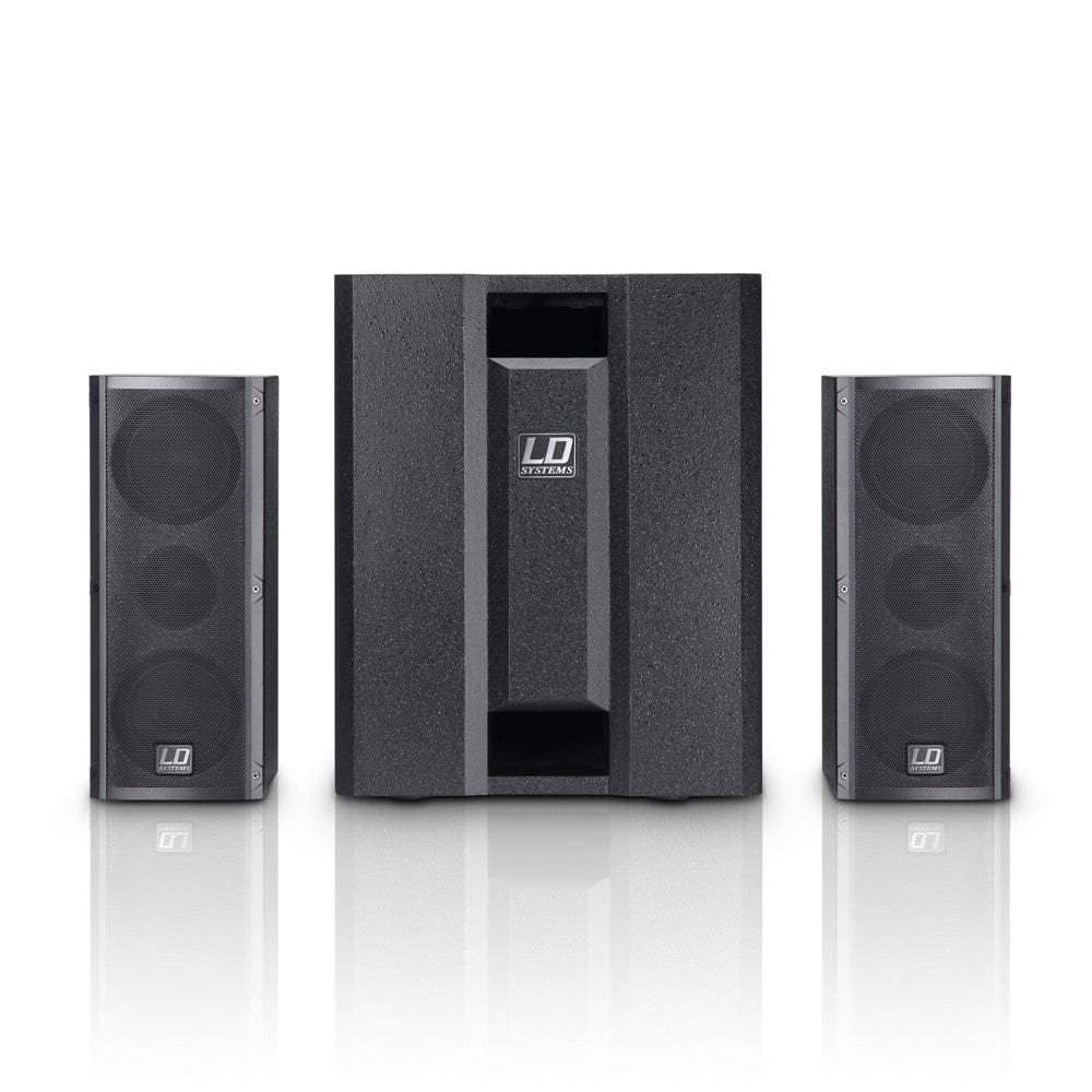 ld systems active pa speakers black ld systems dave 8 roadie portable active pa system with 3-channel mixer