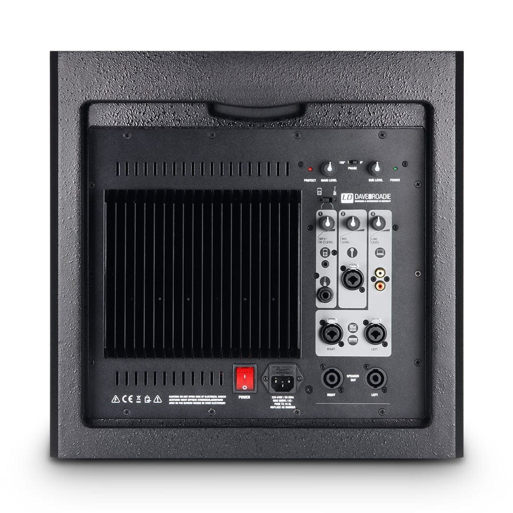 ld systems active pa speakers black ld systems dave 8 roadie portable active pa system with 3-channel mixer