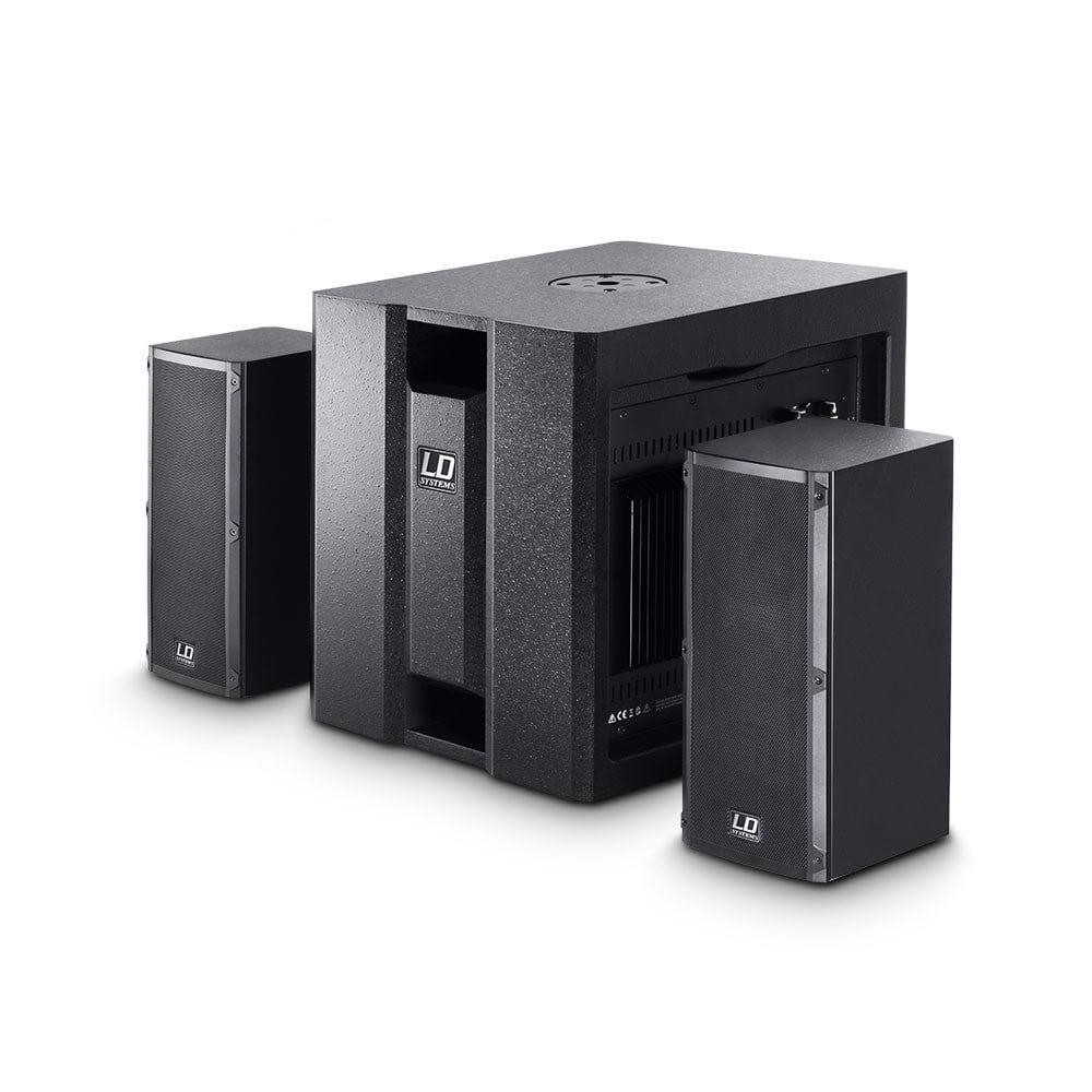 ld systems active pa speakers black ld systems dave 8 roadie portable active pa system with 3-channel mixer