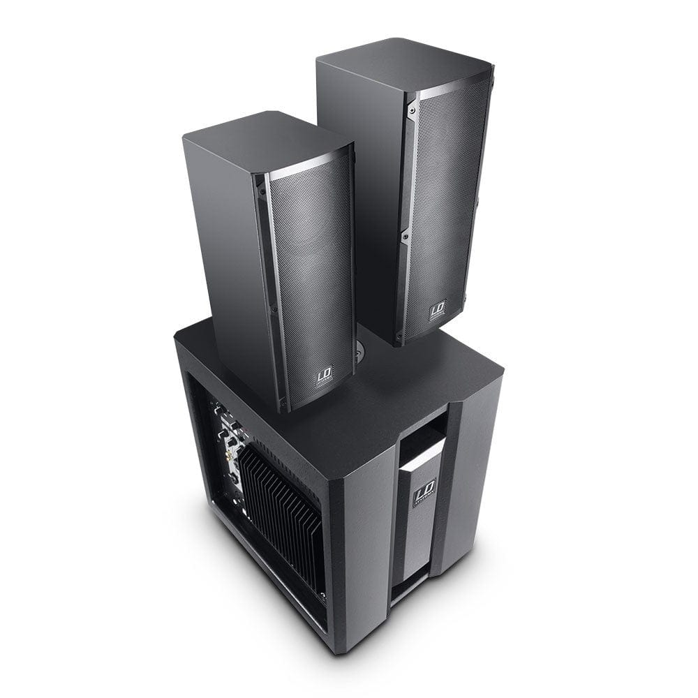 ld systems active pa speakers black ld systems dave 8 roadie portable active pa system with 3-channel mixer