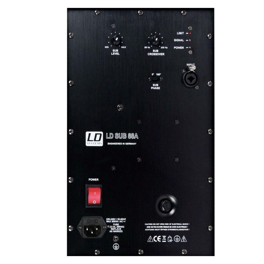 ld systems pa subwoofers ld system ldsub88a 2 x 8" active subwoofer