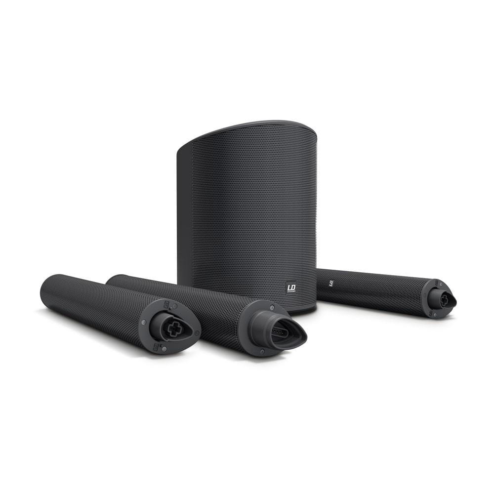 ld systems pa systems ld system battery powered ultra portable column pa system with mixer and bluetooth