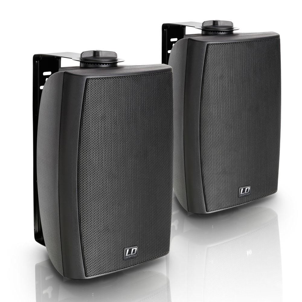 ld systems speaker cabinets ld system 5.25" 2 way wall mount speaker 100 v black (pair)