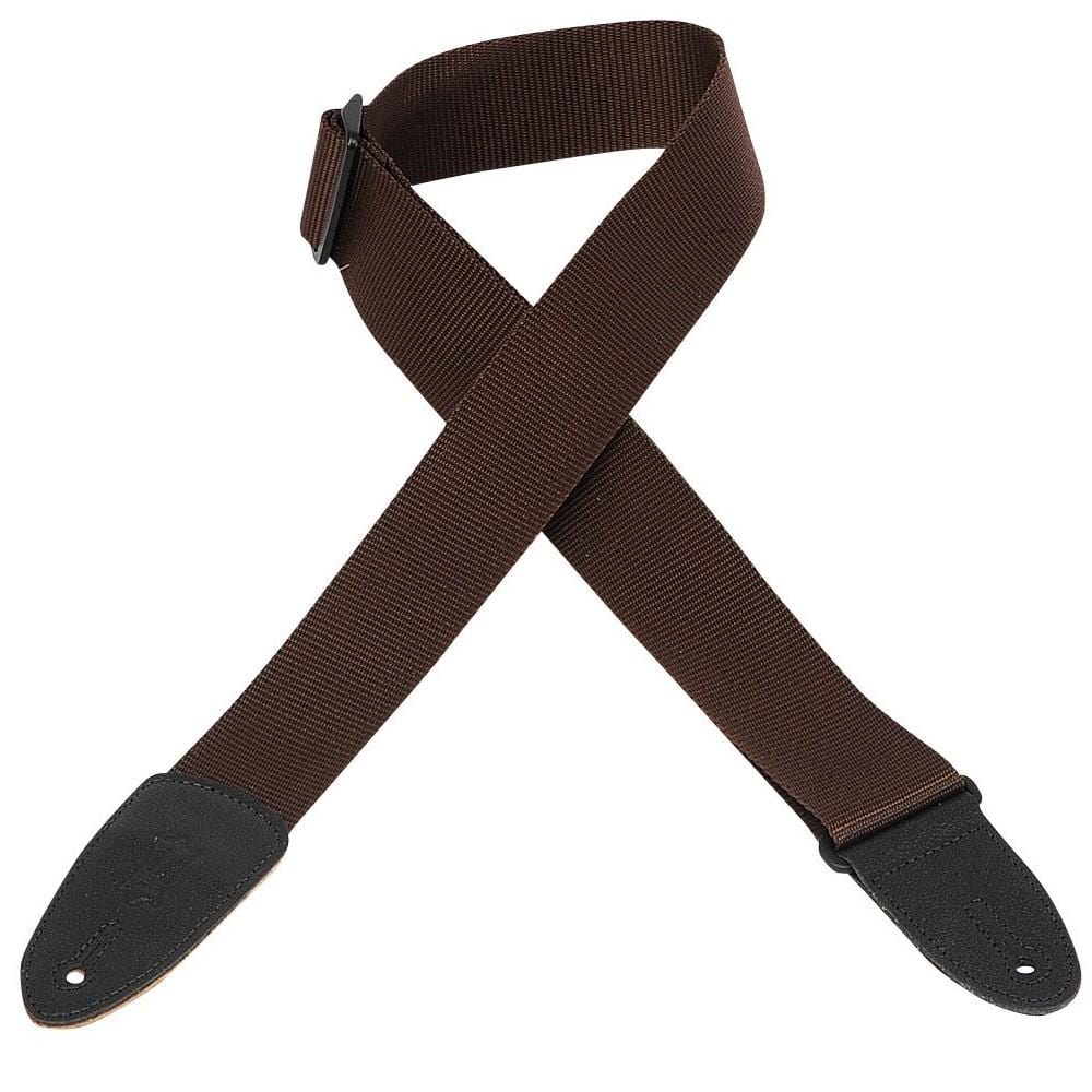 levy's guitar straps brown levy's m8 2 inch classic series polypropylene standard guitar strap #color_brown