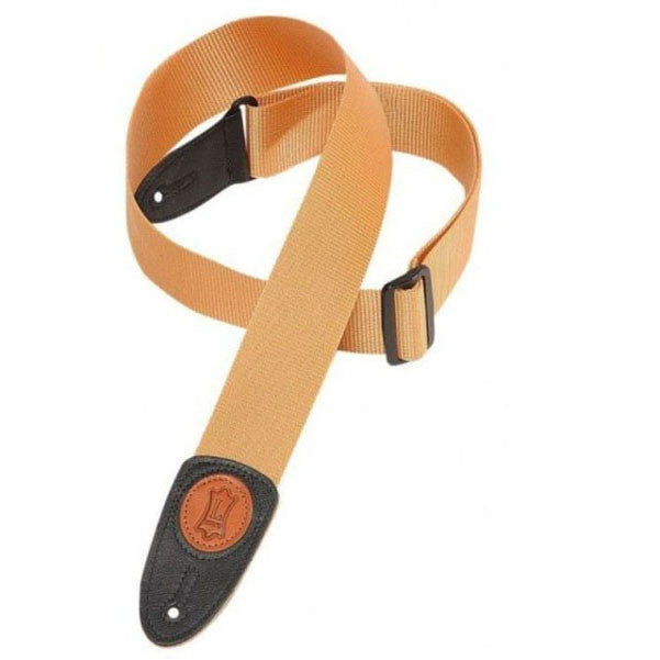 levy's guitar straps levy‰ۡó»s mss8tan polypropylene tan guitar strap with leather ends