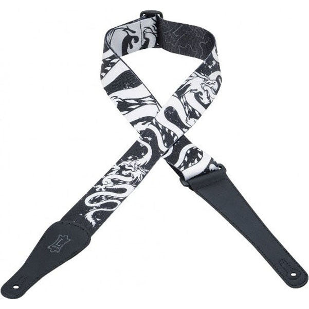 levy's guitar straps levy's mpd2-013 guitar strap chinese dragon