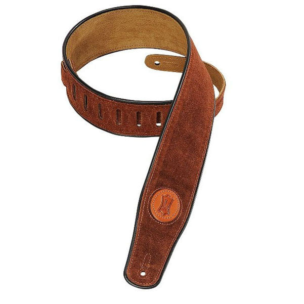levy's guitar straps levy's mss3-xl rust 2.5-inch suede guitar strap