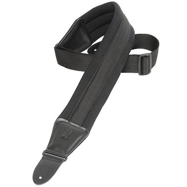 levy's guitar straps levy's pm48np3 neoprene padded guitar strap - black