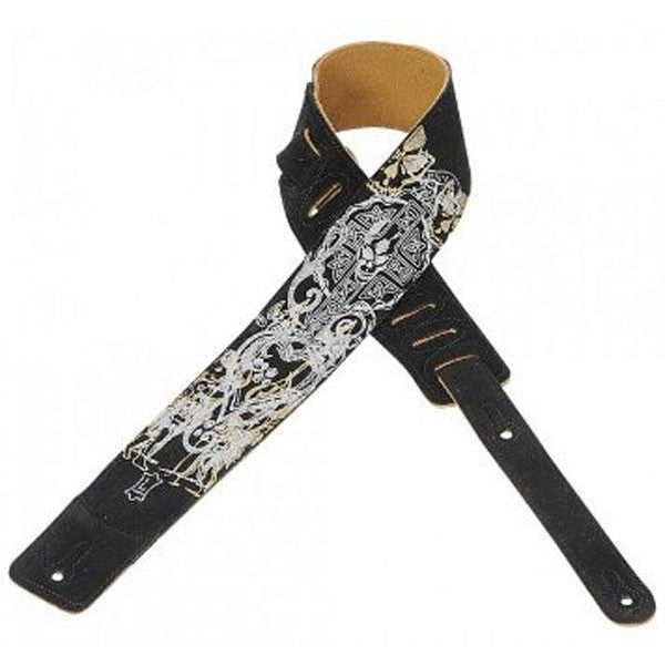 levy's guitar straps levys 2.5inch ms1p-003 suede leather guitar strap