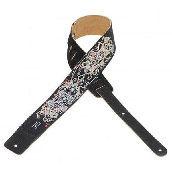 levy's guitar straps levys 2.5inch ms1p-005 suede leather guitar strap