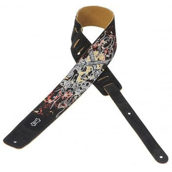 levy's guitar straps levys 2.5inch ms1p-006 suede leather guitar strap