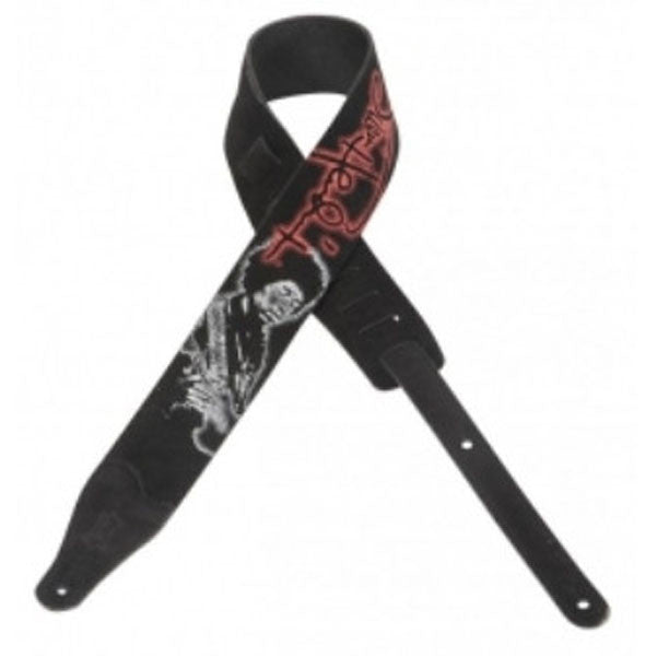 levy's guitar straps levys 2.5inch ms26jh-005 suede leather guitar strap