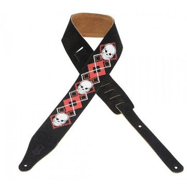 levy's guitar straps levys 2.5inch ms26p-003 suede leather guitar strap