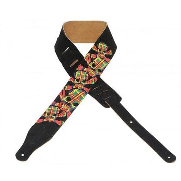 levy's guitar straps levys 2.5inch ms26p-004 suede leather guitar strap