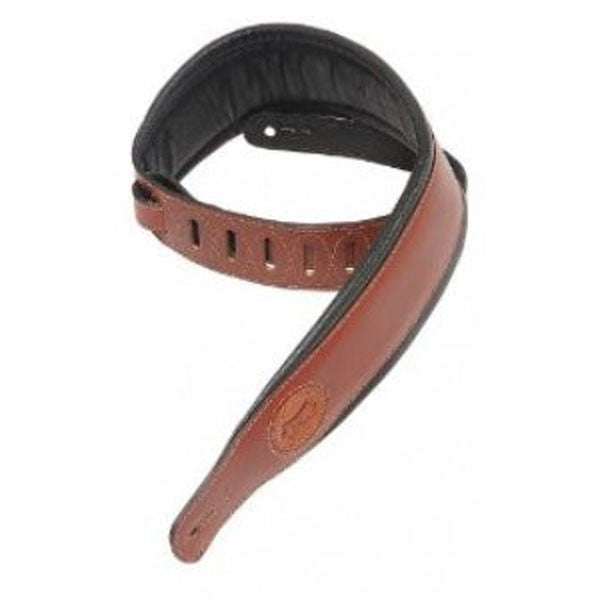 levy's guitar straps levys 2.5inch mss1-wal sign series carving leather padded guitar strap