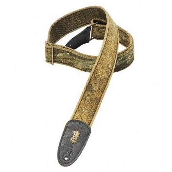 levy's guitar straps levys 2inch mc8tw green tear wear-heavy cotton guitar strap
