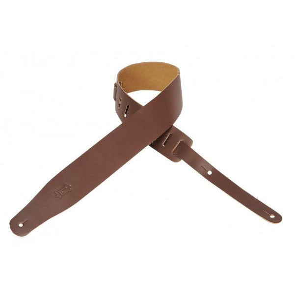 levy's guitar straps levys m26-brn leather 2.5inch brown guitar strap